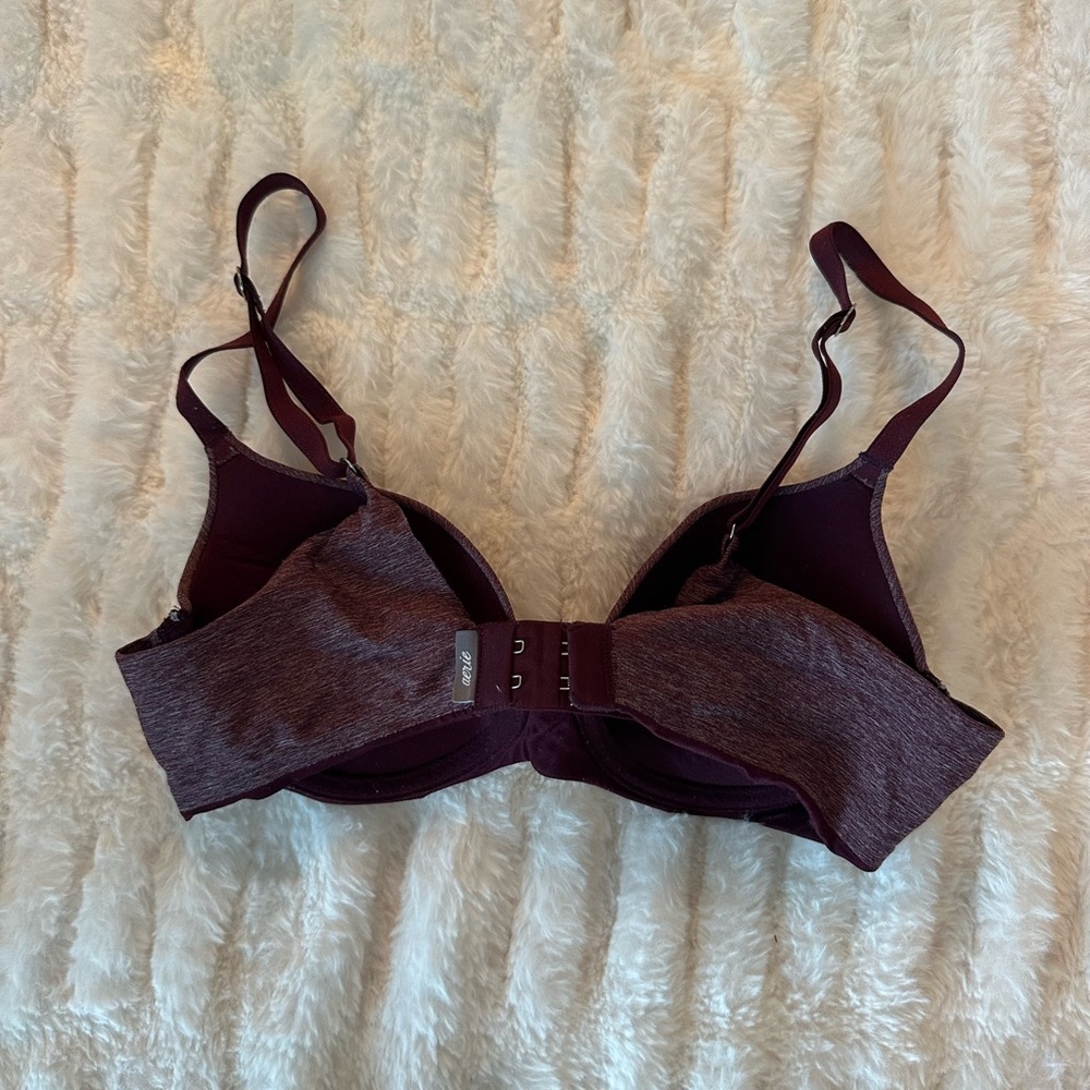 Aerie Dark Burgundy Sunnie Pushup Bra Size 32B - Picture 2 of 3